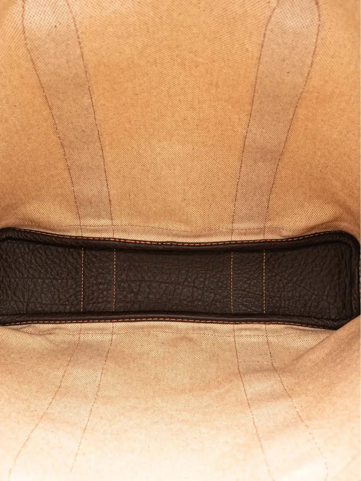 Hermès Pre-Owned トワイユと Buffalo レザー ガーデンファイル37 トートバッグ - ブラウン - 画像5