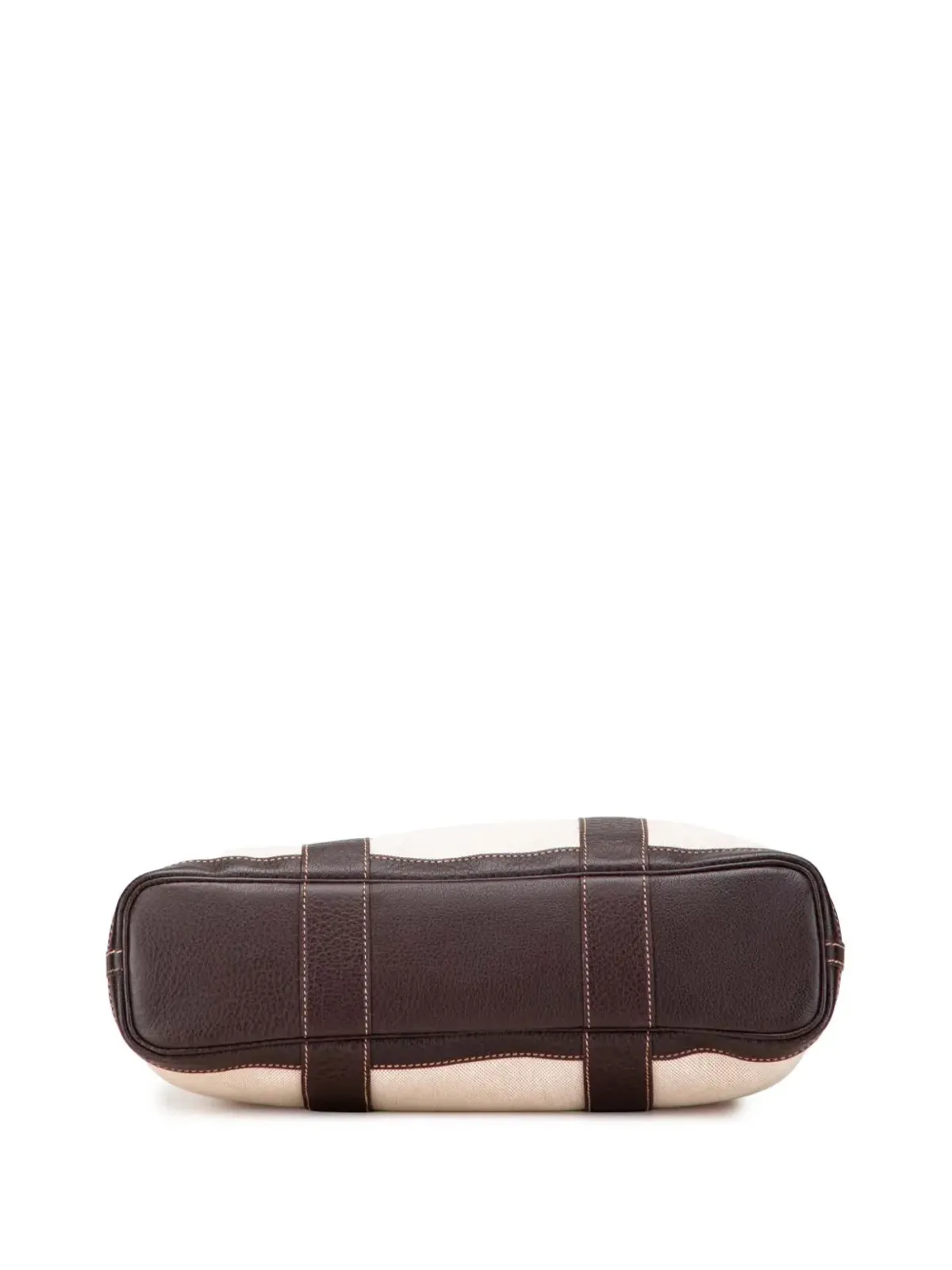Hermès Pre-Owned トワイユと Buffalo レザー ガーデンファイル37 トートバッグ - ブラウン - 画像4