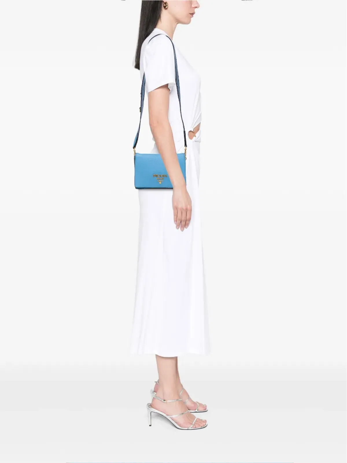 Prada Pre-Owned Vitello Daino フラップ クロスボディバッグ - 画像2