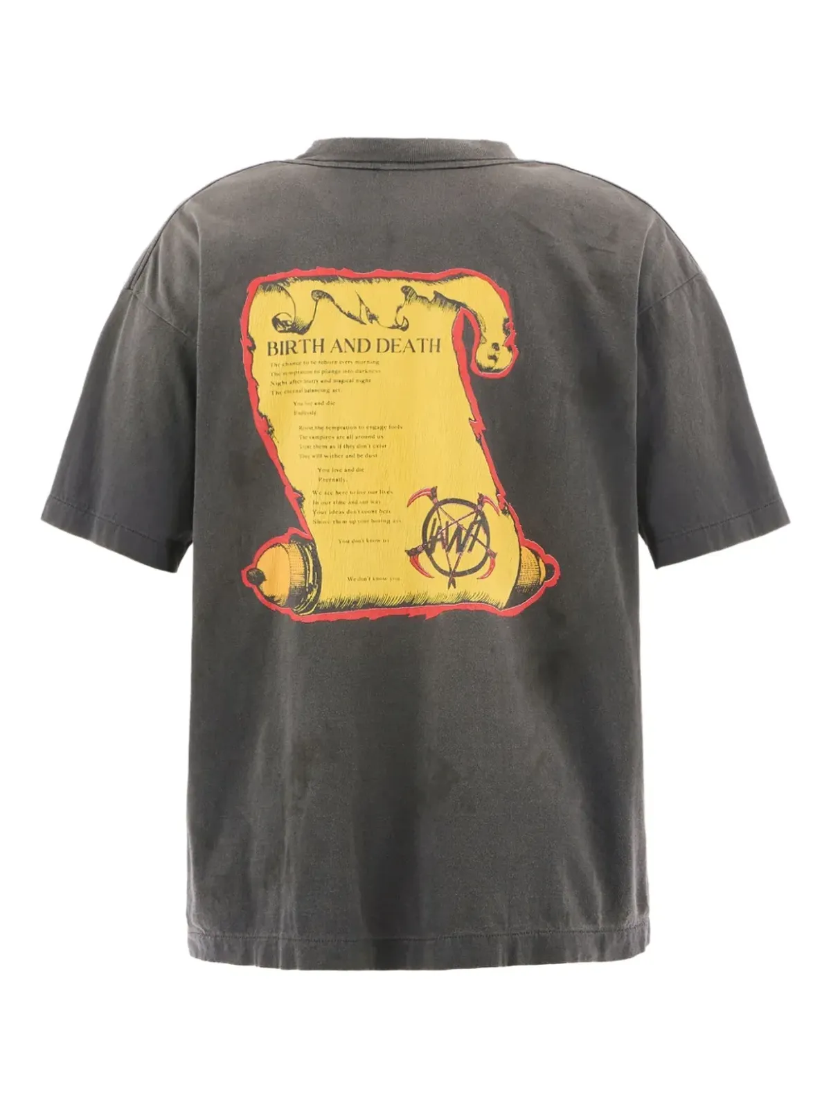 SAINT MXXXXXX Birth and Death T-shirt - Black - 画像2