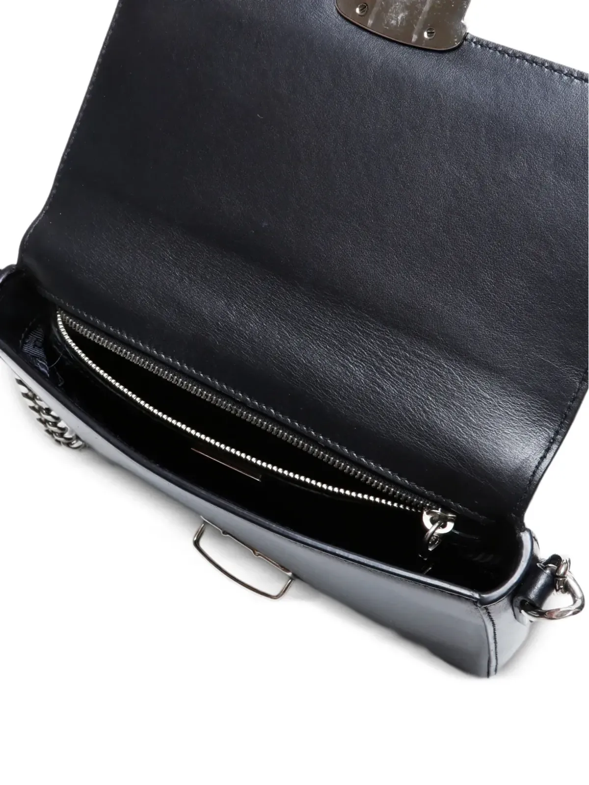 Prada Pre-Owned 2000-2015 レザーショルダーバッグ ブラック - 画像5