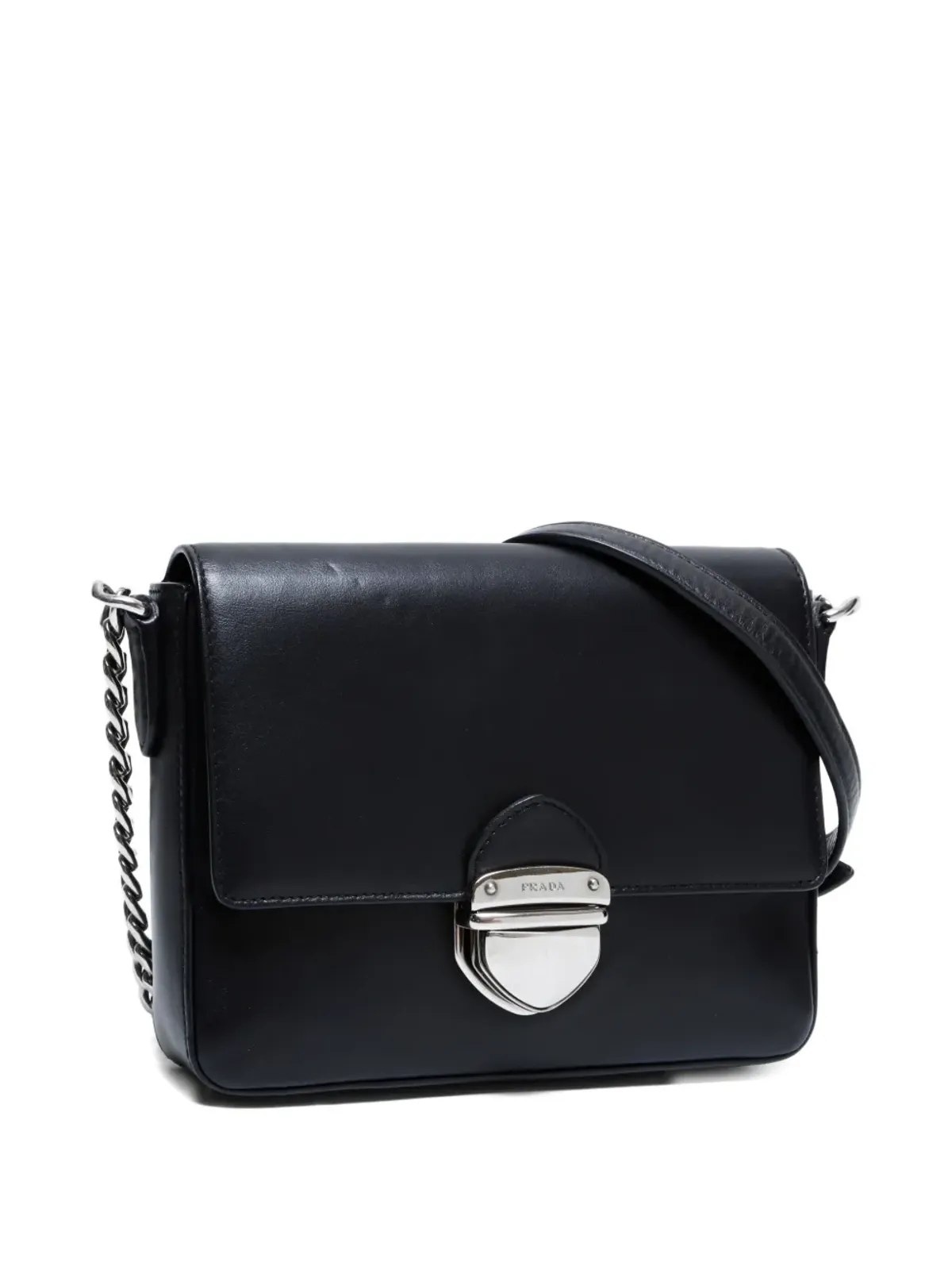 Prada Pre-Owned 2000-2015 レザーショルダーバッグ ブラック - 画像3