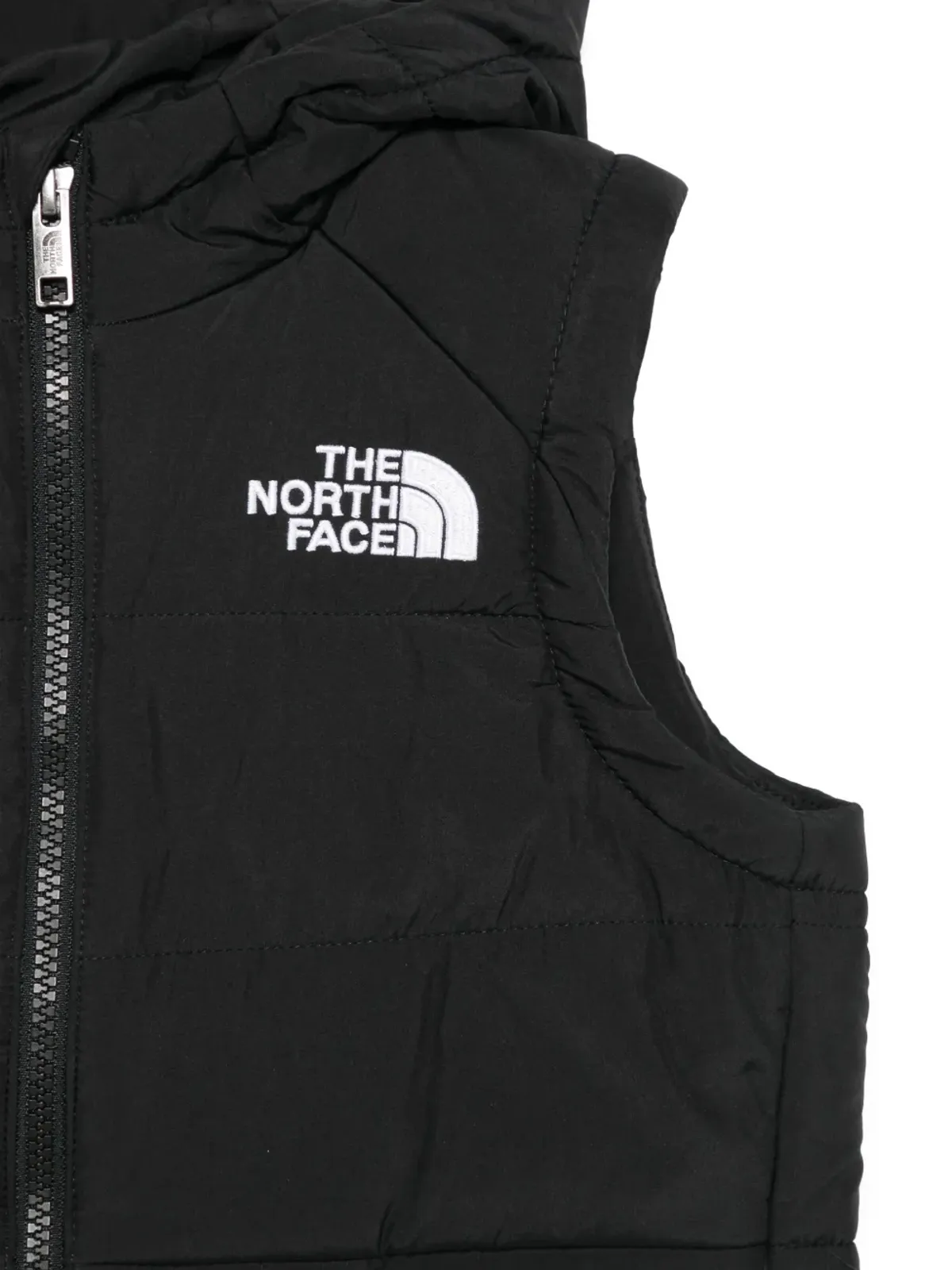 The North Face Kids フード付きキルティングベスト - 画像3