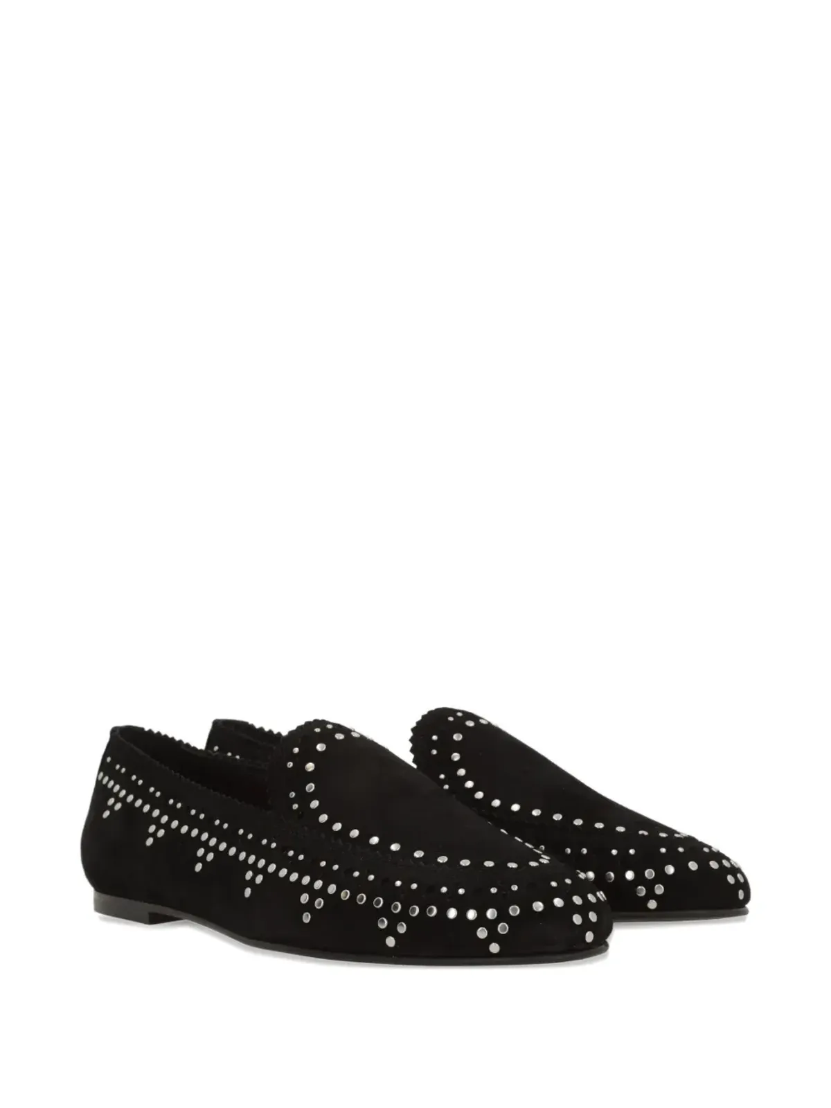 Aquazzura スタッズ付きフラットシューズ - ブラック - 画像2
