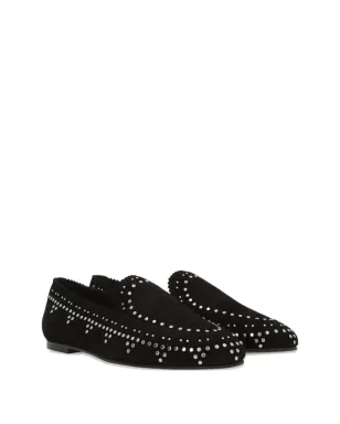 Aquazzura スタッズ付きフラットシューズ - ブラック - サムネイル2