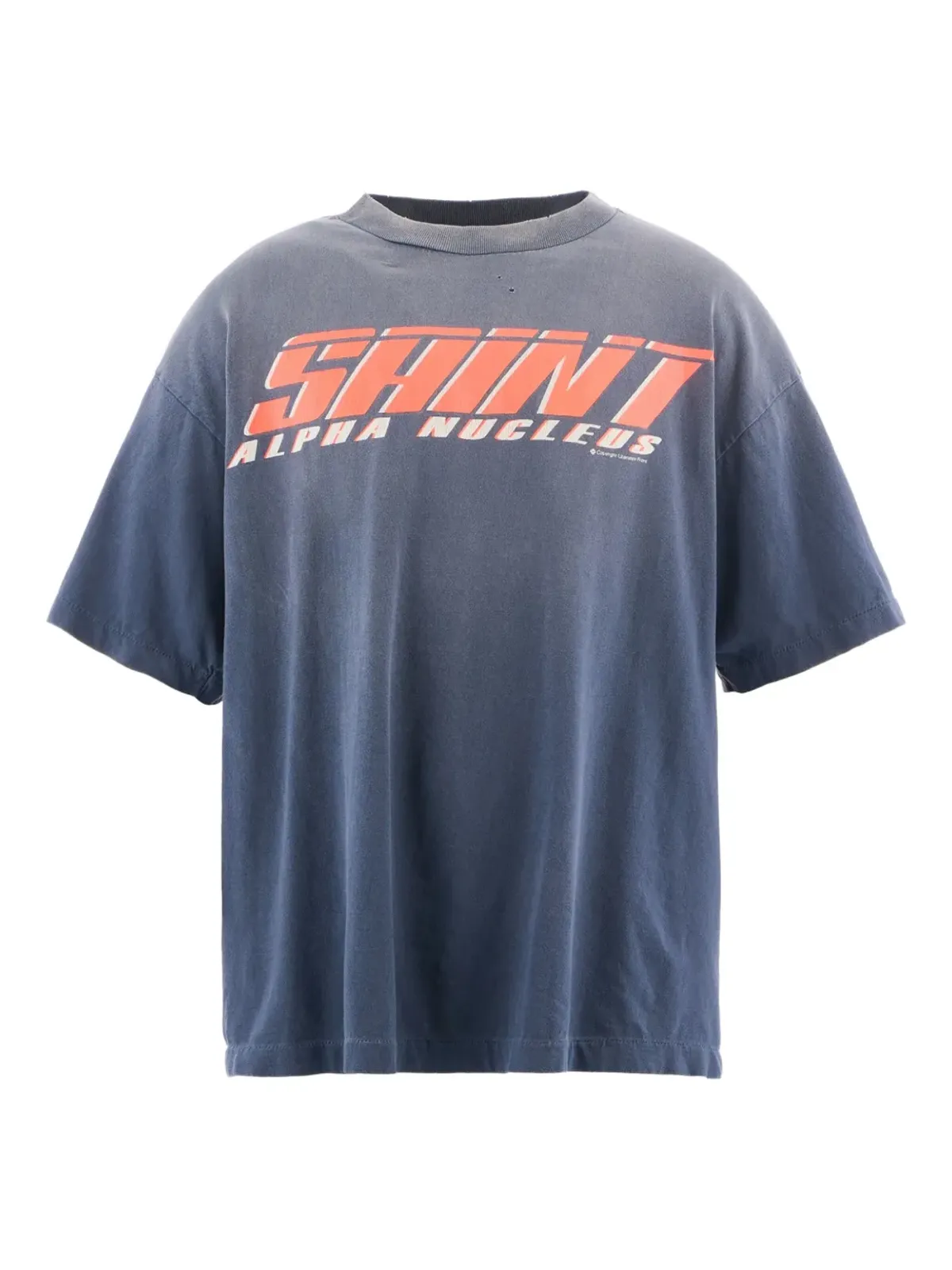SAINT MXXXXXX テキストプリント Tシャツ ブルー - 画像1