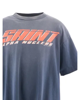 SAINT MXXXXXX テキストプリント Tシャツ ブルー - サムネイル2