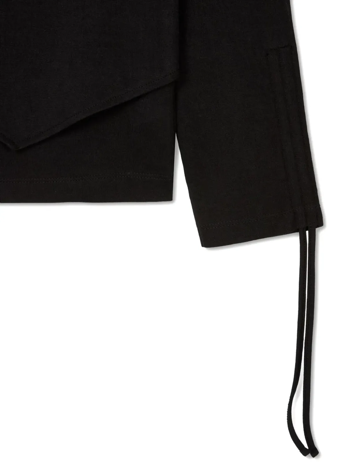 TOMBOY strap-detail layered T-shirt - Black - 画像3