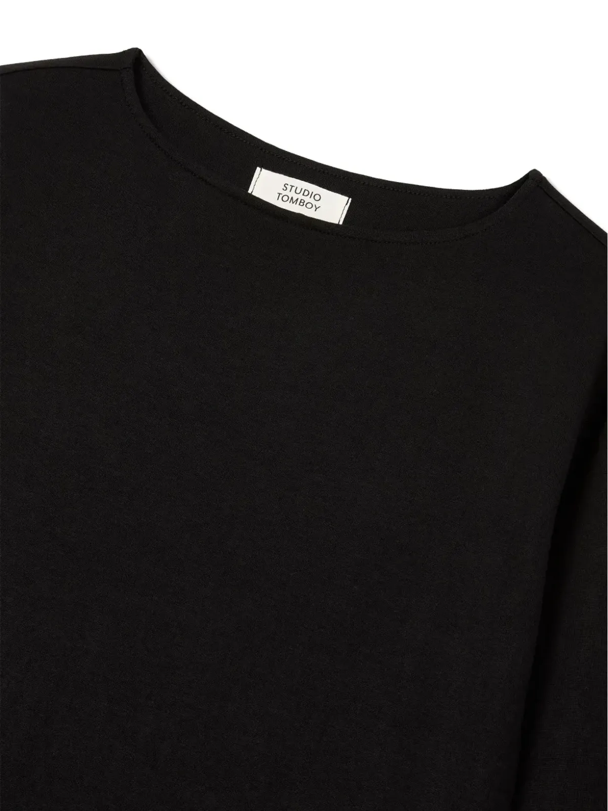 TOMBOY strap-detail layered T-shirt - Black - 画像4