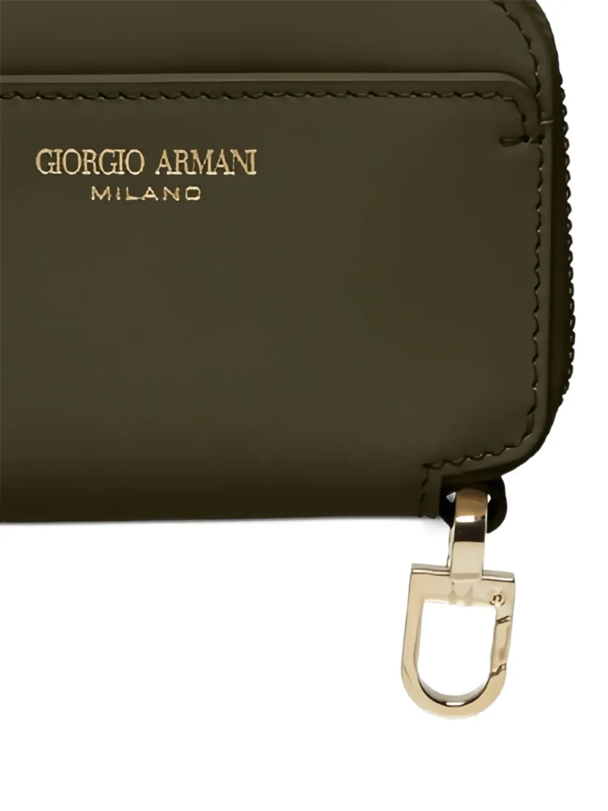 Giorgio Armani ジップアラウンドレザーウォレット - グリーン - 画像2