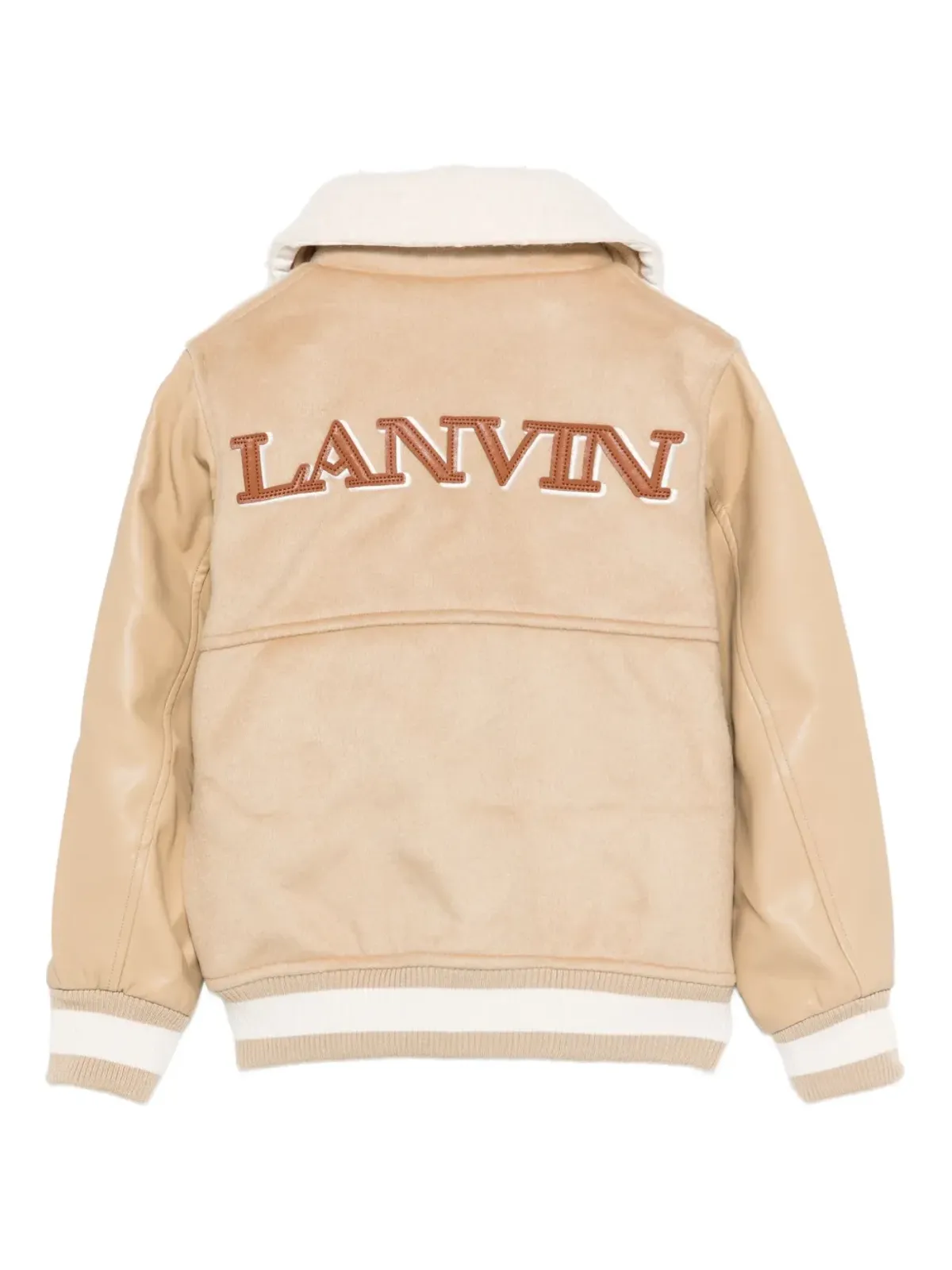 Lanvin Enfant ロゴ刺繍ボンバージャケット - 画像2