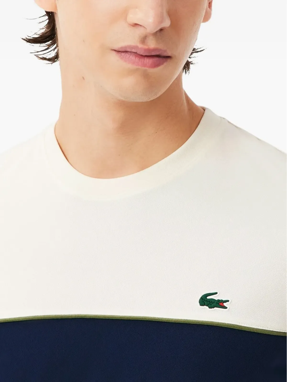 Lacoste カラーブロック クルーネック Tシャツ - 画像4
