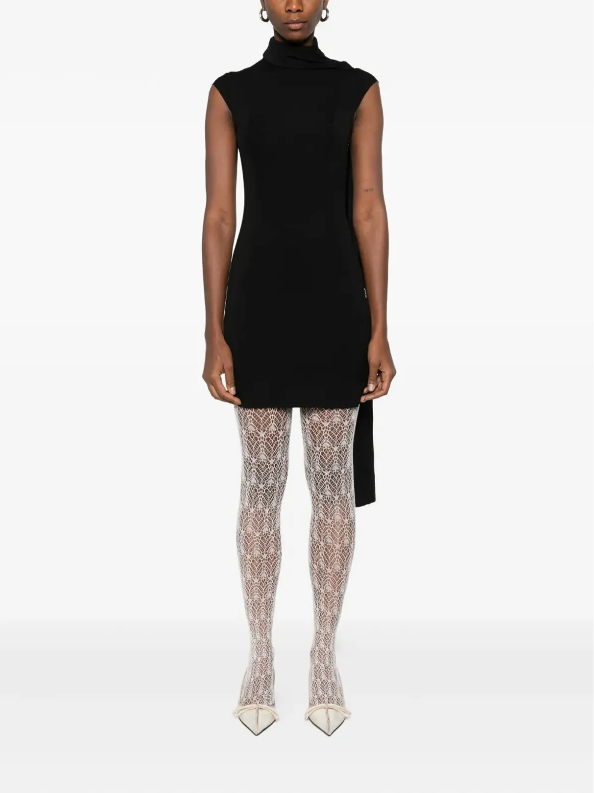 Jean Paul Gaultier ハイネック アシンメトリック ミニドレス - 画像3