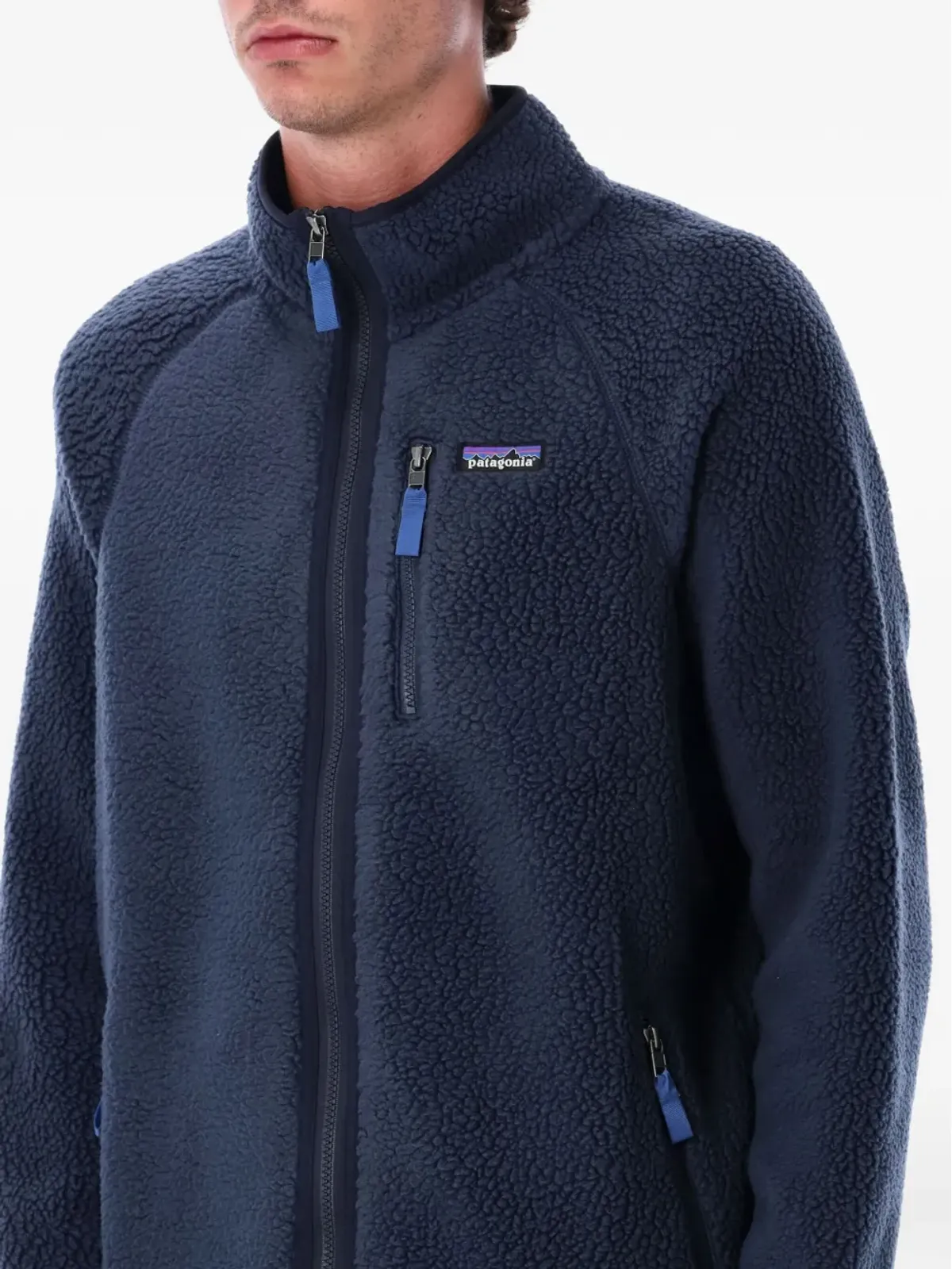 Patagonia ロゴパッチ付きフリースボンバージャケット - 画像3