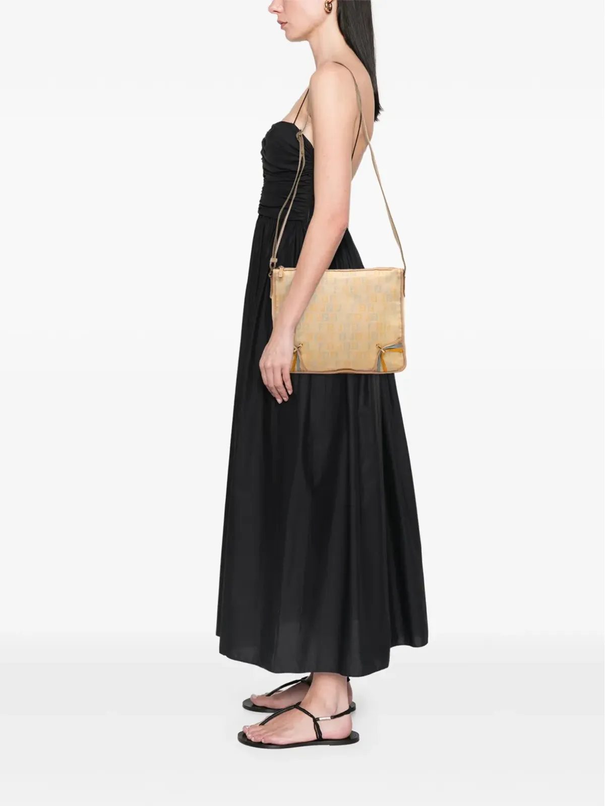 Fendi ズッキーノ キャンバス F チャーム クロスボディバッグ - 画像2