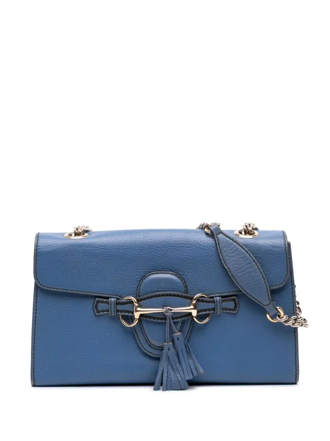 Gucci Pre-Owned Gucci ビンテージ エミリー レザー ショルダーバッグ ブルーの商品画像