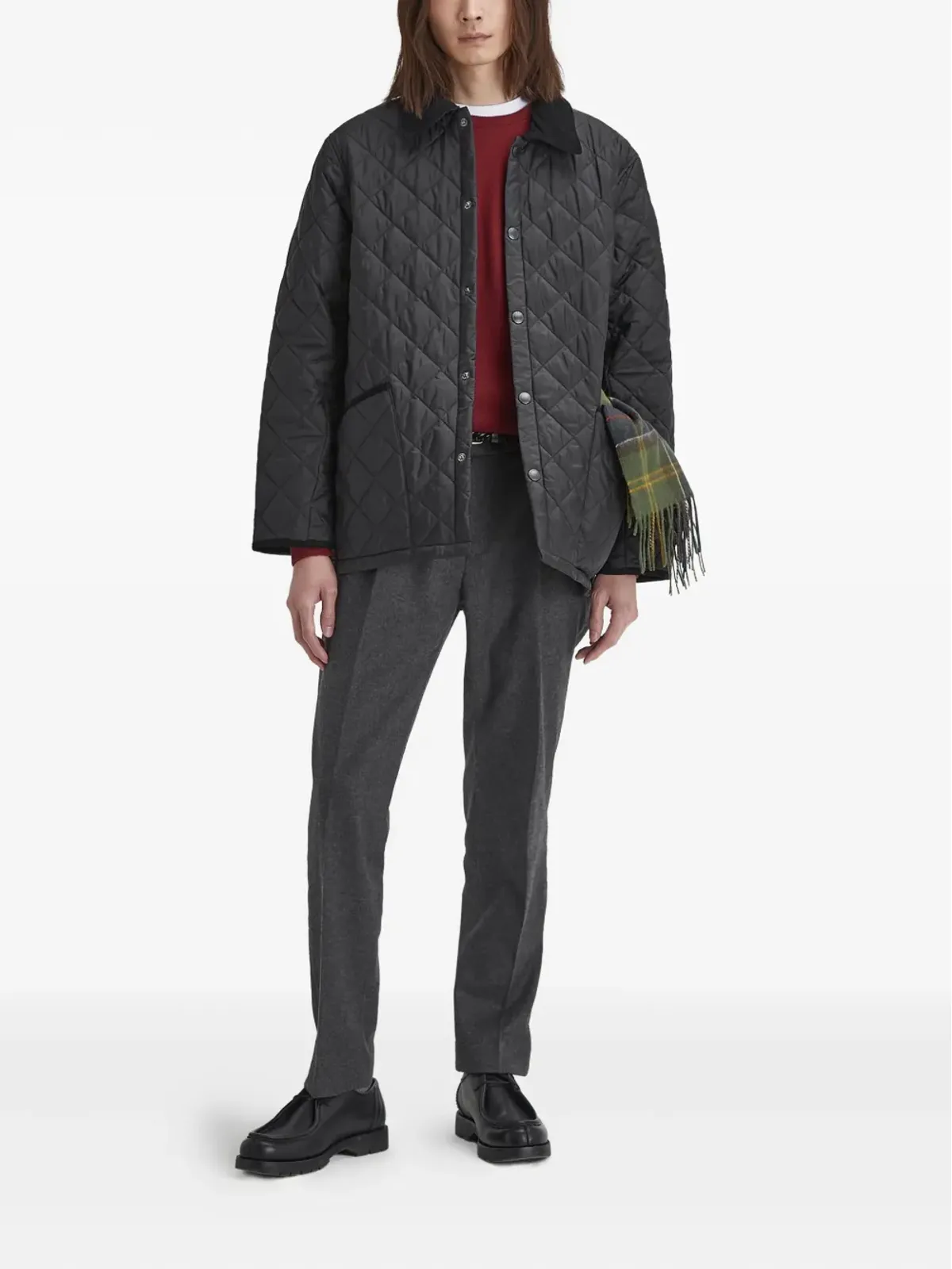Barbour ダイヤモンドキルト コーデュロイ襟 ジャケット - 画像2