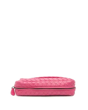 Bottega Veneta Pre-Owned ミニ Nappa Intrecciato 拡張チェーン フラップ クロスボディバッグ - ピンク - サムネイル4