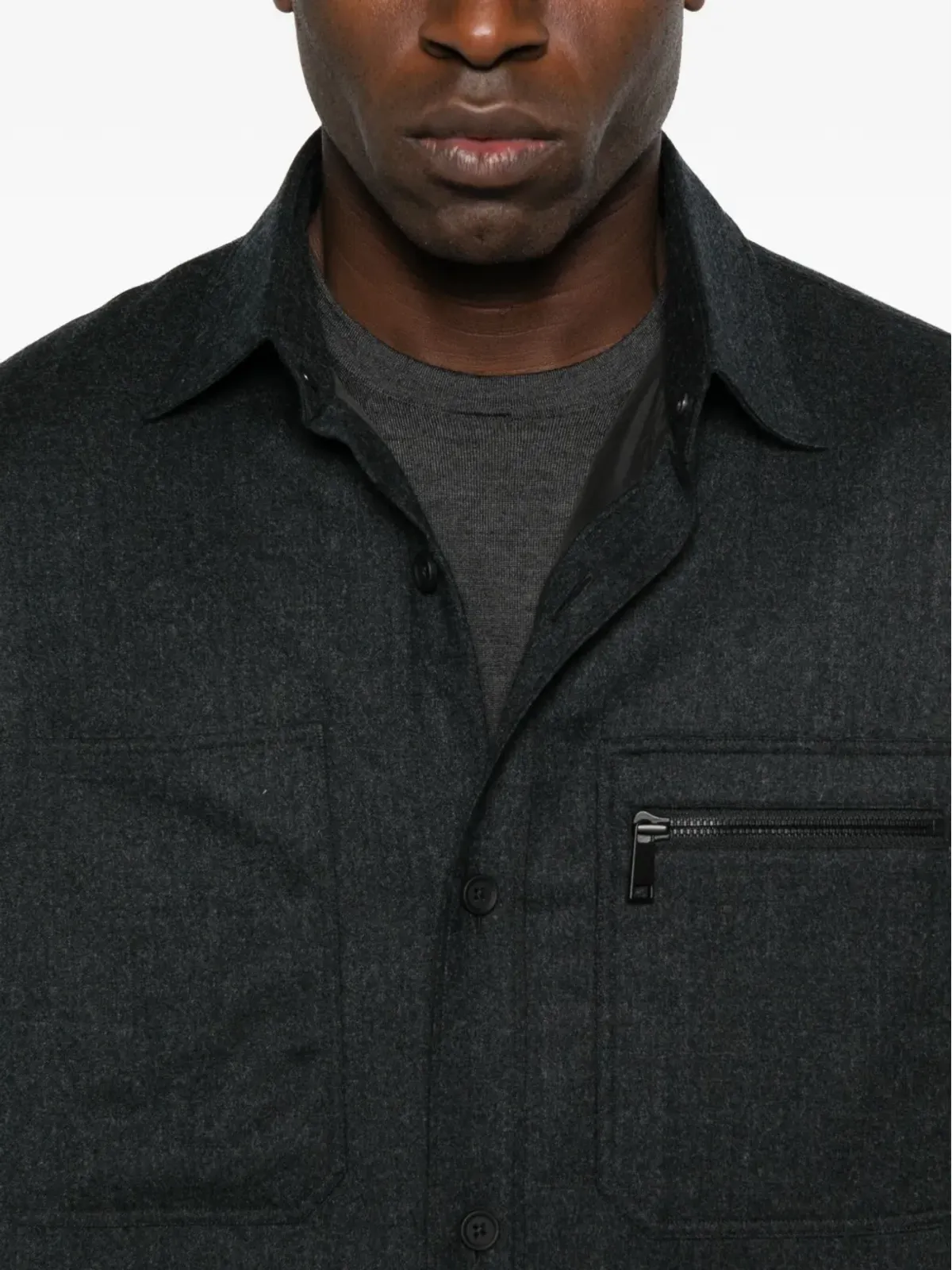 Zegna ボタン付きポケットシャツ - 画像5