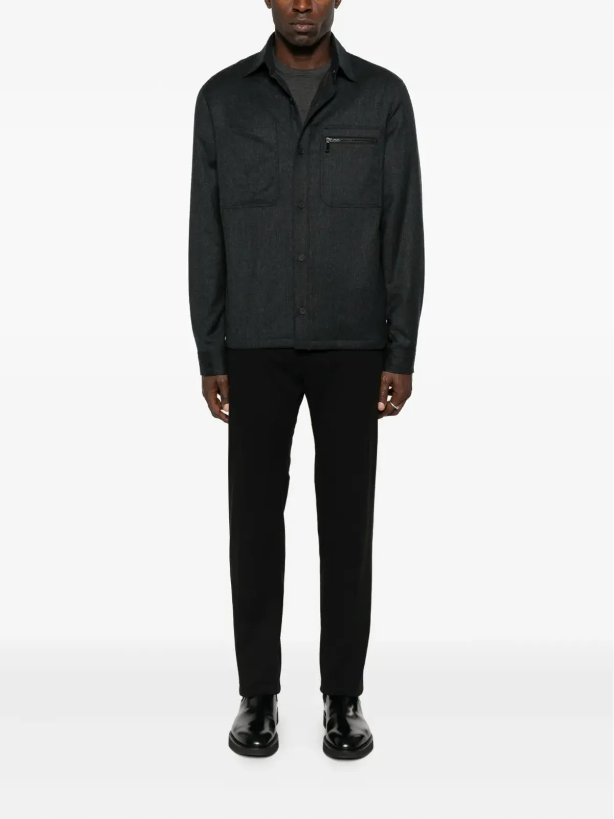 Zegna ボタン付きポケットシャツ - 画像2