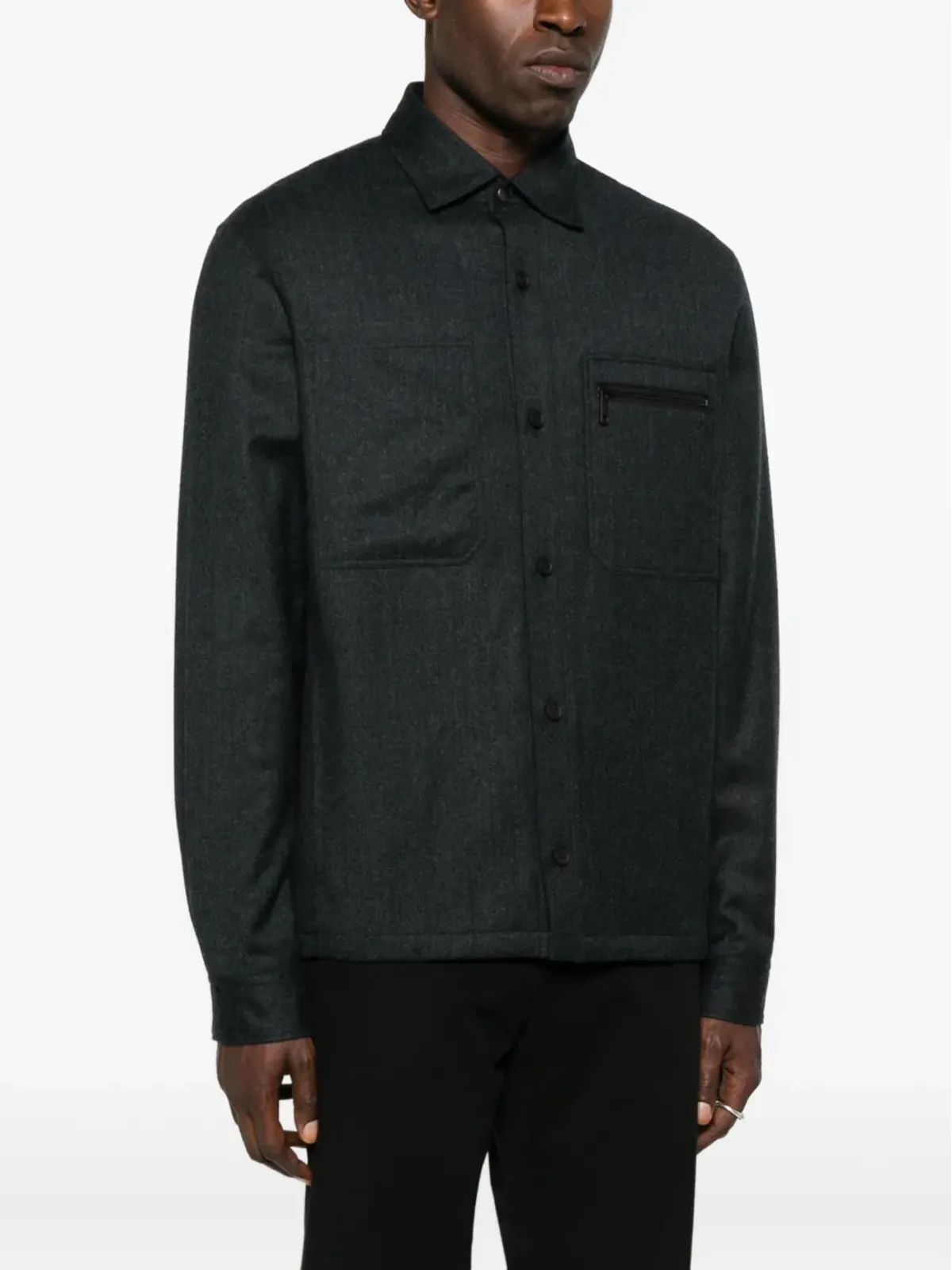 Zegna ボタン付きポケットシャツ - 画像3