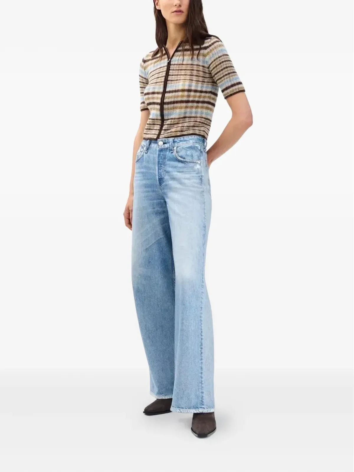 rag & bone ミラマー・ソフィー ワイドレッグジーンズ - 画像3