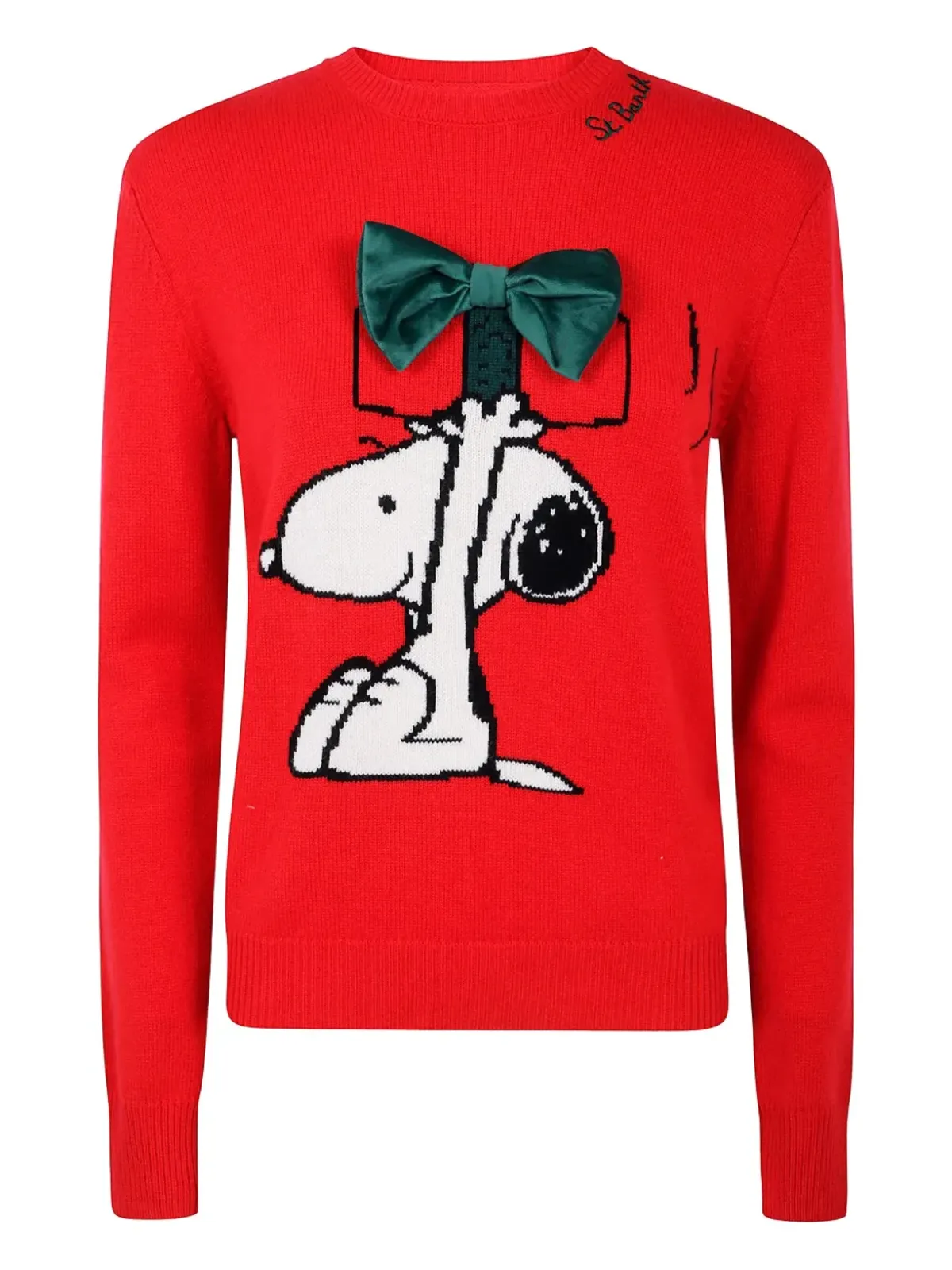 MC2 Saint Barth × Peanuts リボンパッチ付きセーター - 画像1