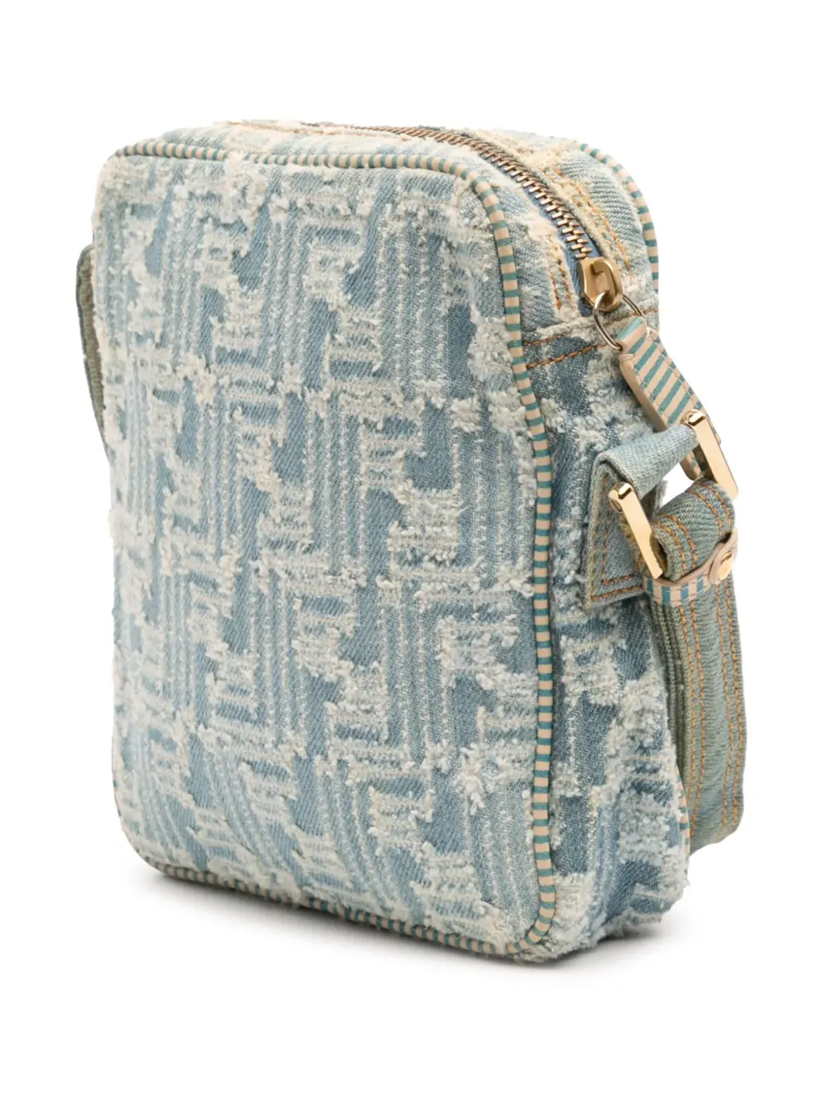 Fendi Pre-Owned 2000-2010 Zucca Denim クロスボディバッグ - ブルー - 画像3