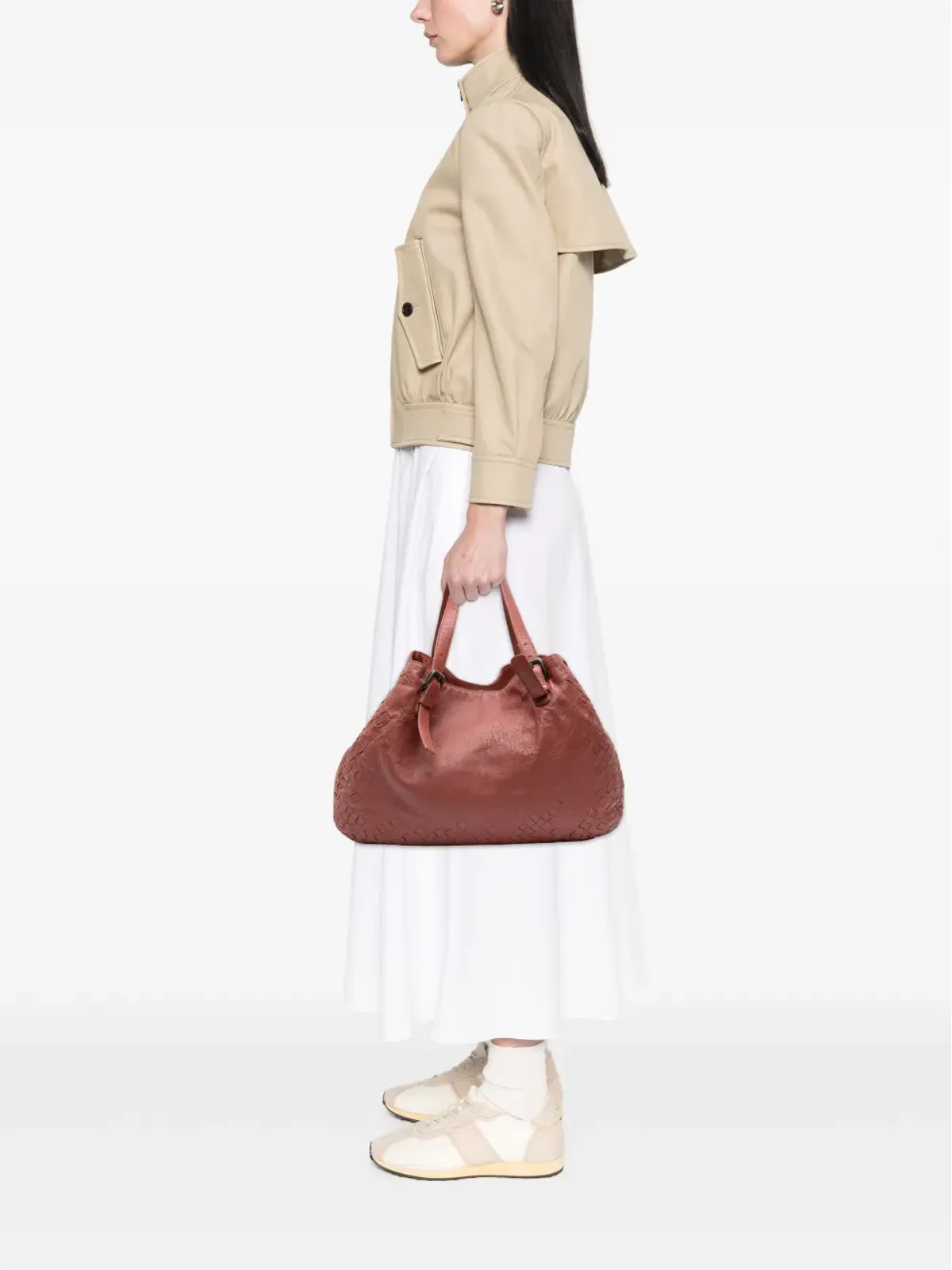 Bottega Veneta イントレチャート・トリム付きナッパ・Cesta トートバッグ - 画像2