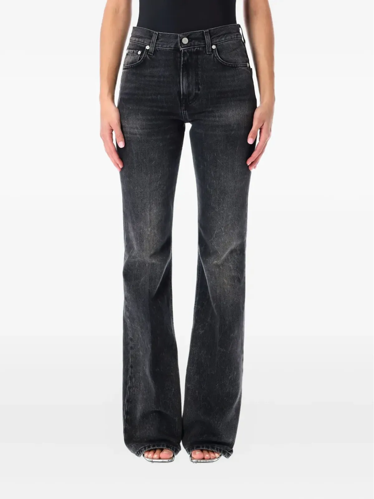 Haikure Flora authentic wash jeans - Black - 画像1