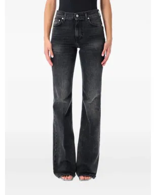 Haikure Flora authentic wash jeans - Black - サムネイル1