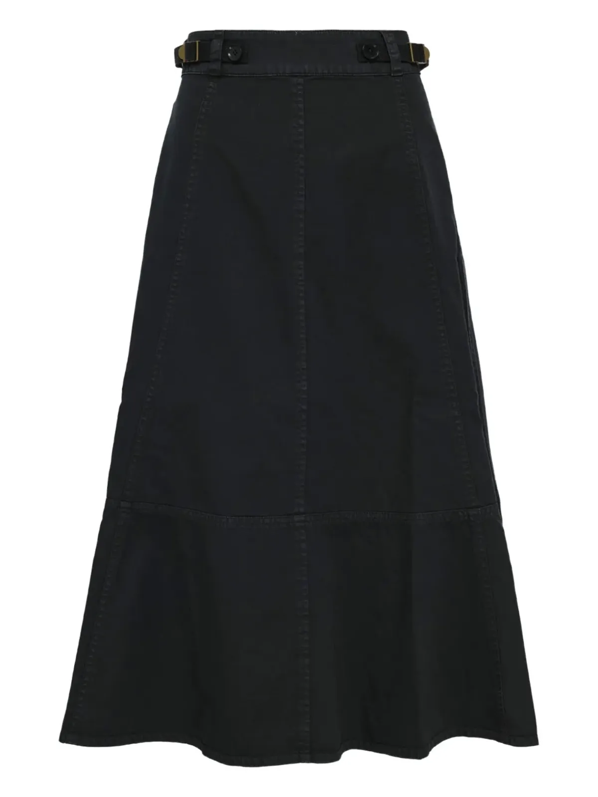 Ulla Johnson 細いベルト付きハイウエストスカート - ブラック - 画像1