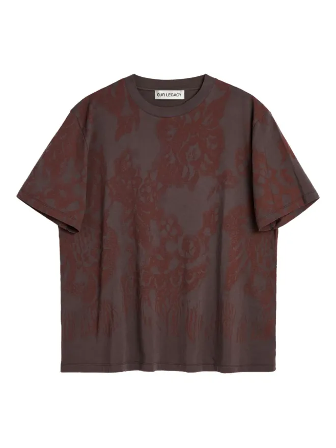 Our Legacy OUR LEGACY ボックス花柄プリントTシャツ - ブラウンの商品画像