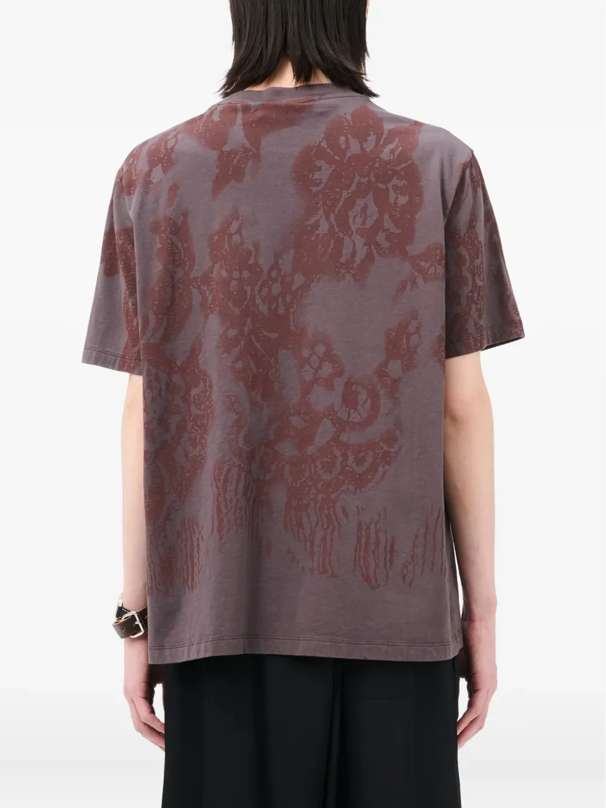 OUR LEGACY ボックス花柄プリントTシャツ - ブラウン - 画像2