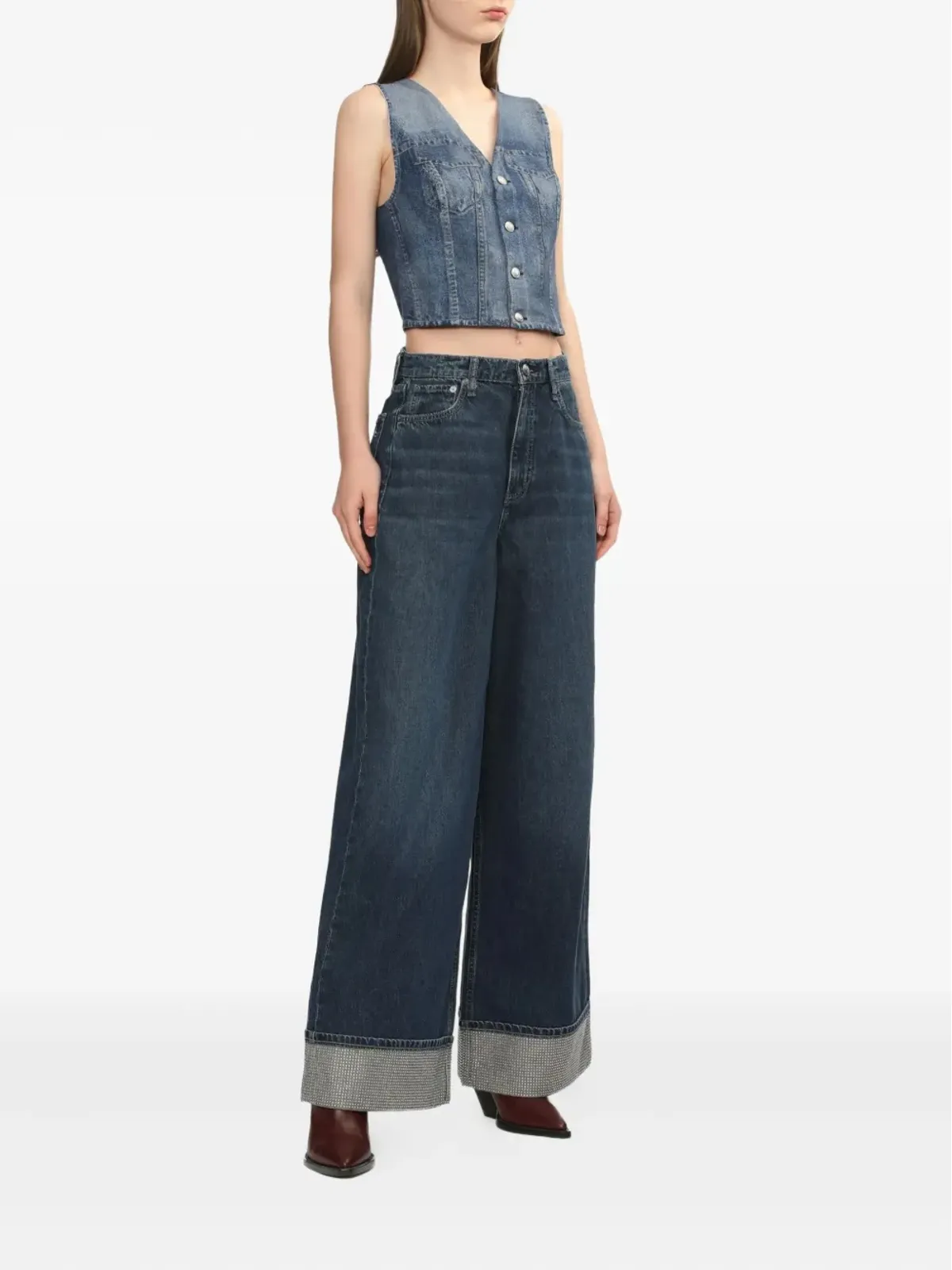 rag & bone Sofie ビジュー付きジーンズ - 画像2