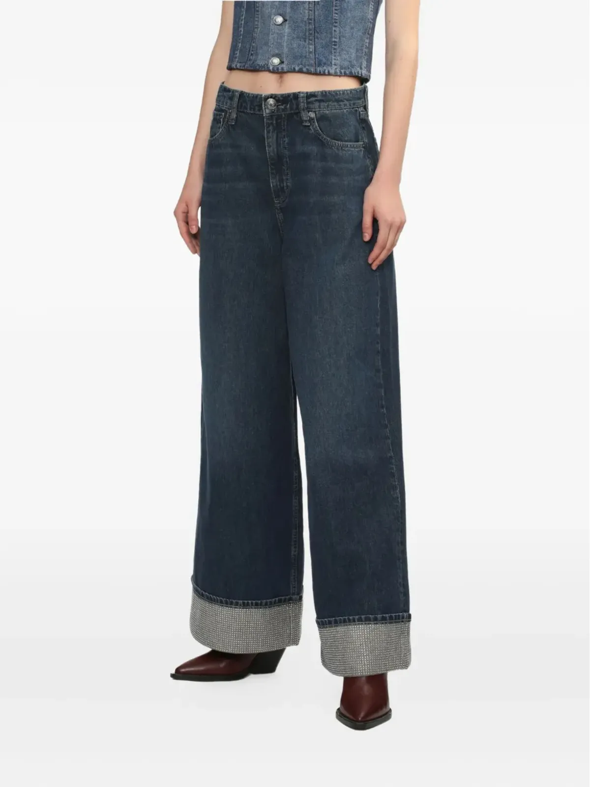 rag & bone Sofie ビジュー付きジーンズ - 画像3