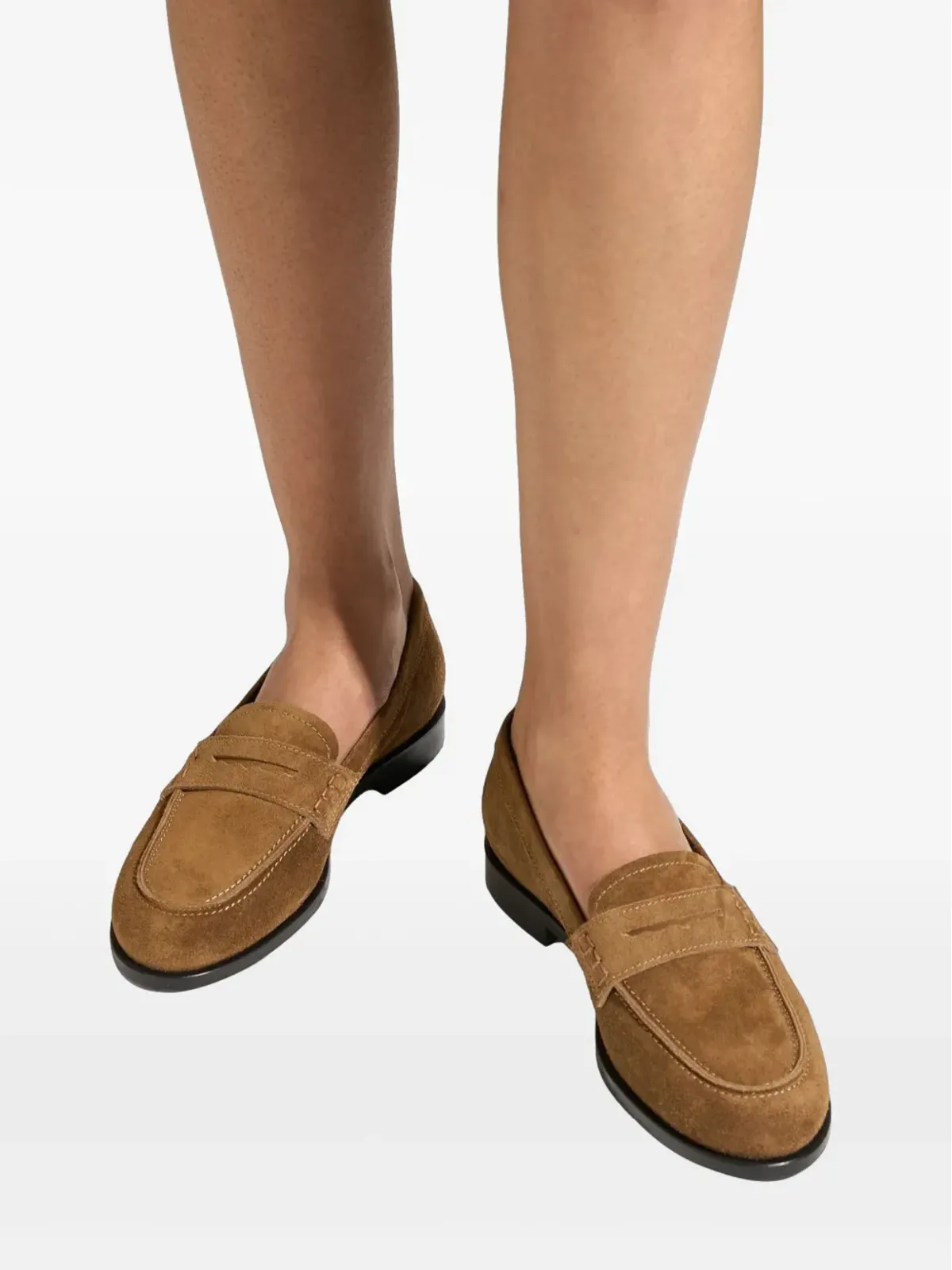 Aeyde Oscar suede loafers - Brown - 画像4