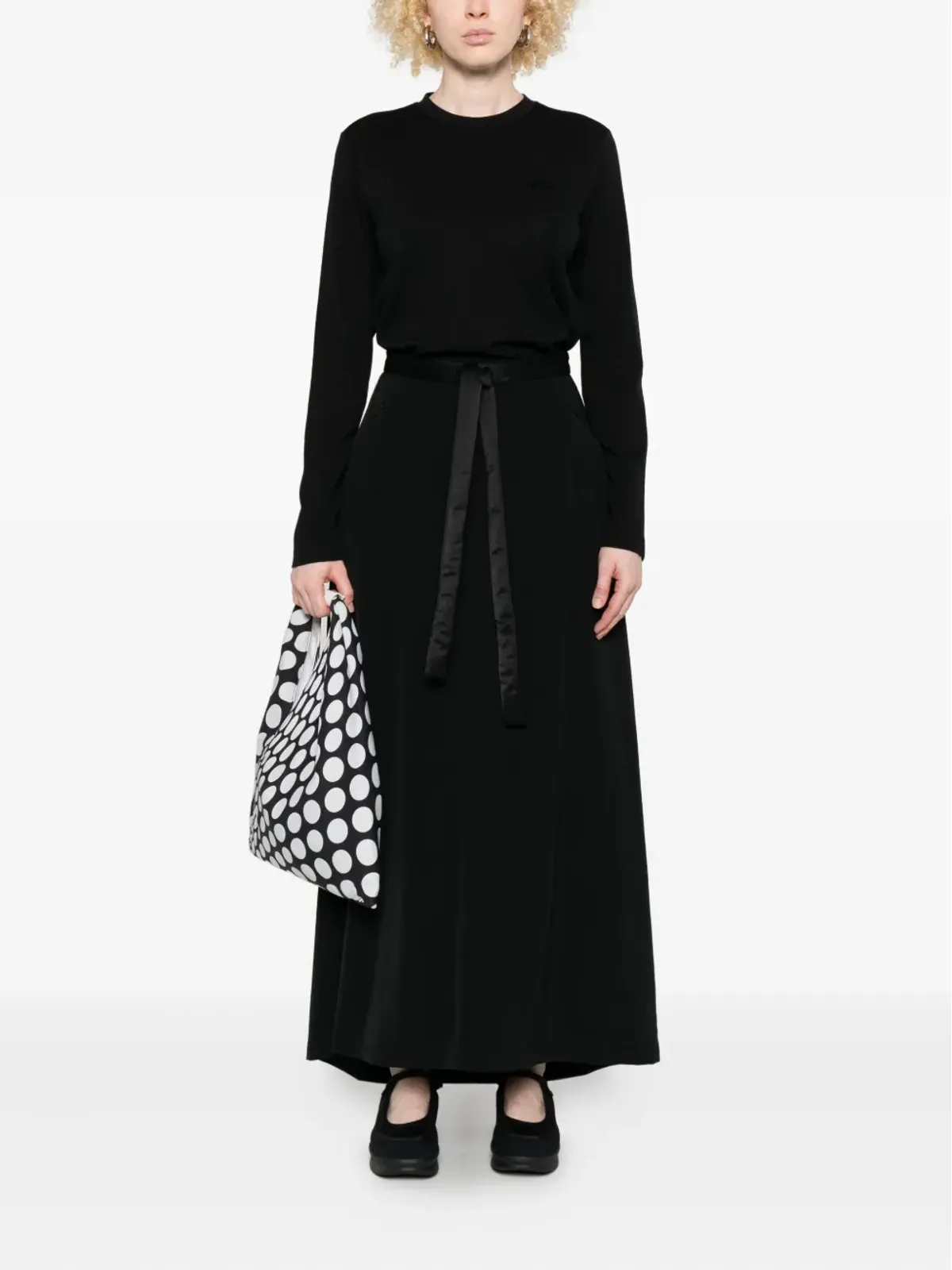 Y-3 ロゴプリント長袖Tシャツ - 画像2