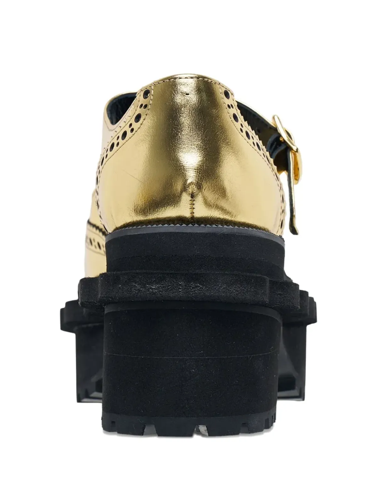 Comme des Garçons TAO Steer フォイルド・ブローグスニーカー - ゴールド - 画像3