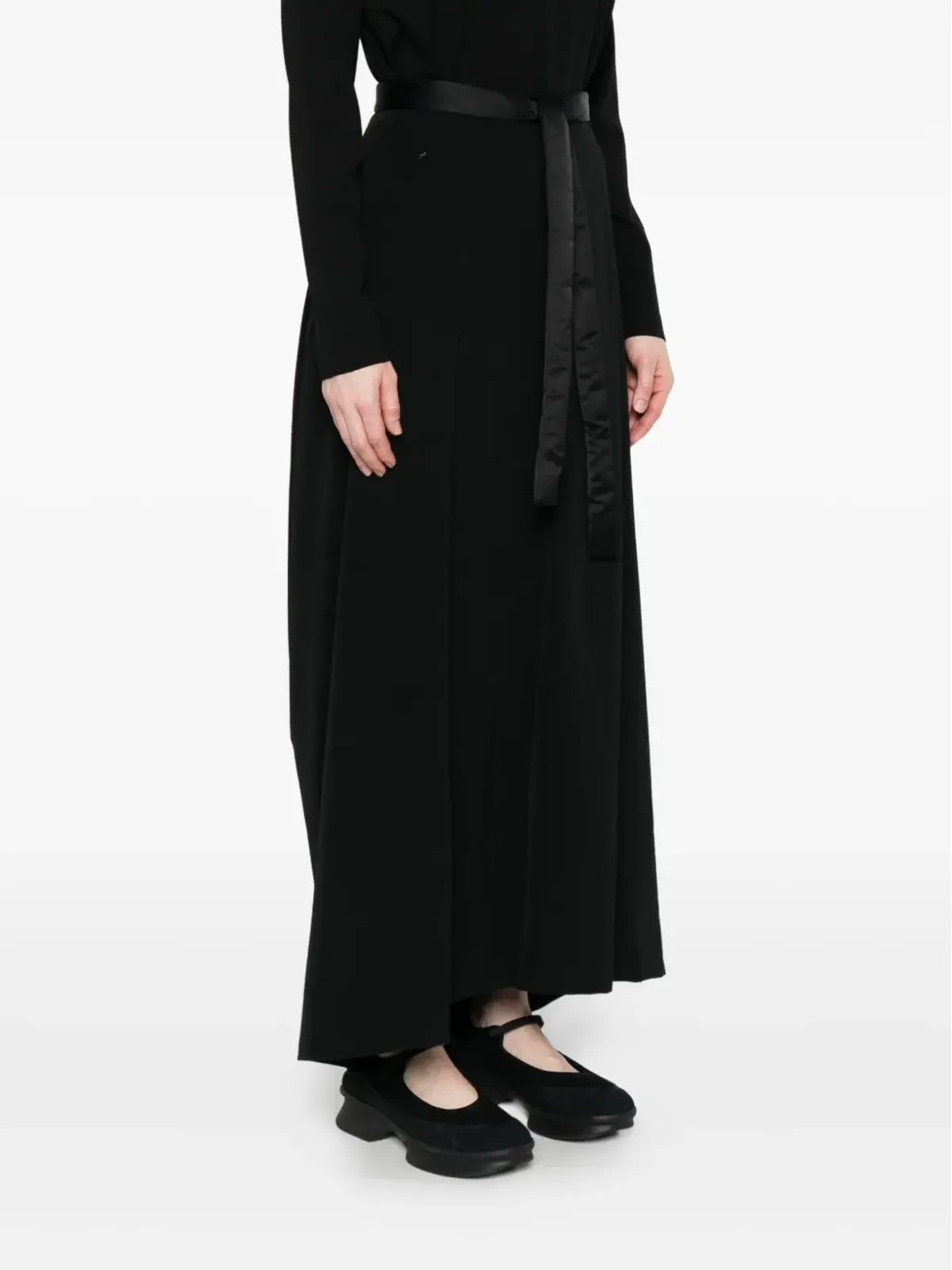 Y-3 パッド入りディテールのマキシスカート - 画像3