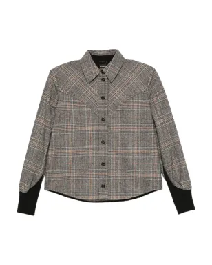 PINKO チェックパネルドシャツ - グレー - サムネイル1