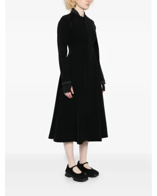 Y-3 プリーツ入りパッド入りミディドレス - ブラック - サムネイル3