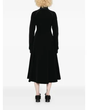 Y-3 プリーツ入りパッド入りミディドレス - ブラック - サムネイル4