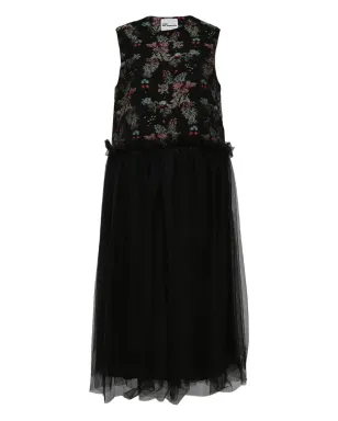 Noir Kei Ninomiya 花柄ジャカード チュール ミディドレス - サムネイル1