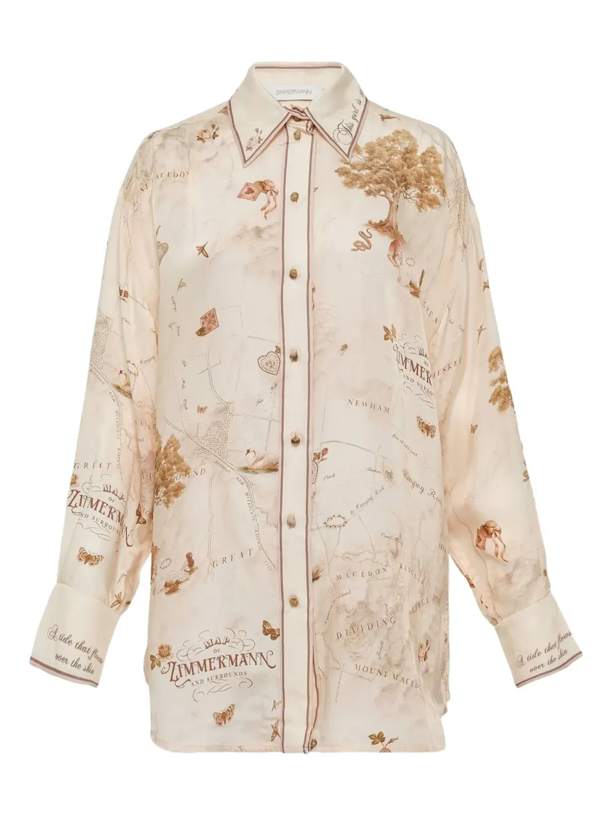 ZIMMERMANN マッププリントシャツ - 画像1