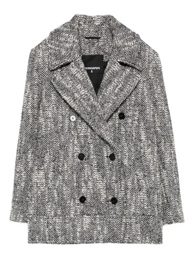 Patrizia Pepe Patrizia Pepe ヘリンボーン ダブルブレストコートの商品画像