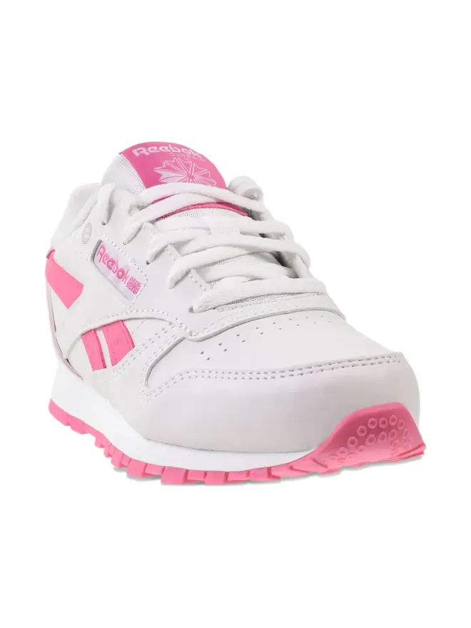 Reebok Kids Reebok Kids クラシック・ステップ・フラッシュ ホワイト/ピンク スニーカーの商品画像