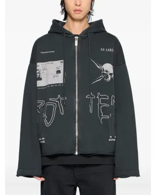44 LABEL GROUP コミッション ロー・カット ZIPフーディ - サムネイル1