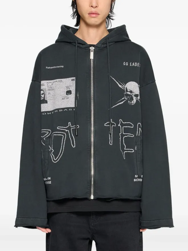 44 Label Group 44 LABEL GROUP コミッション ロー・カット ZIPフーディの商品画像