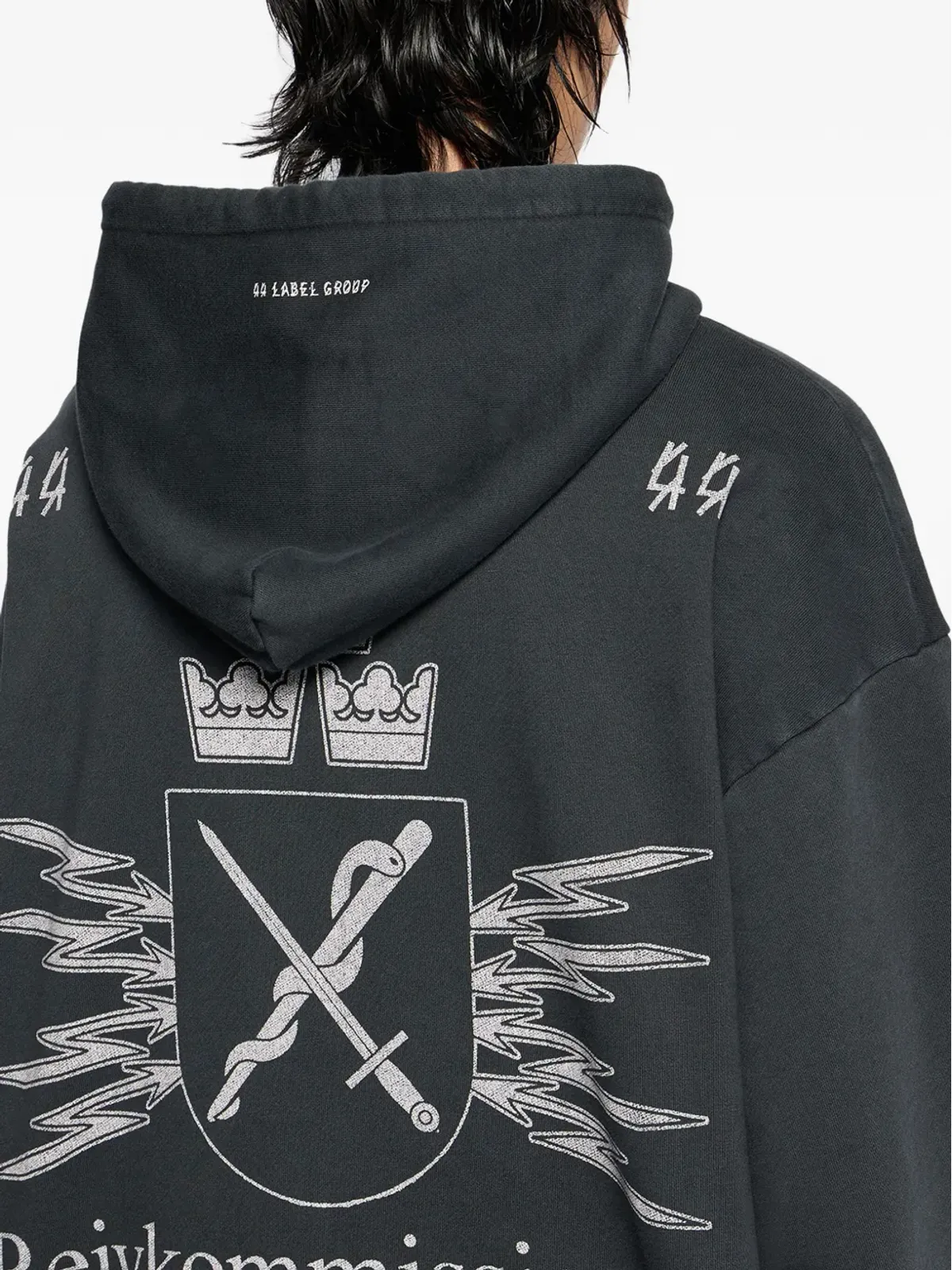 44 LABEL GROUP コミッション ロー・カット ZIPフーディ - 画像4